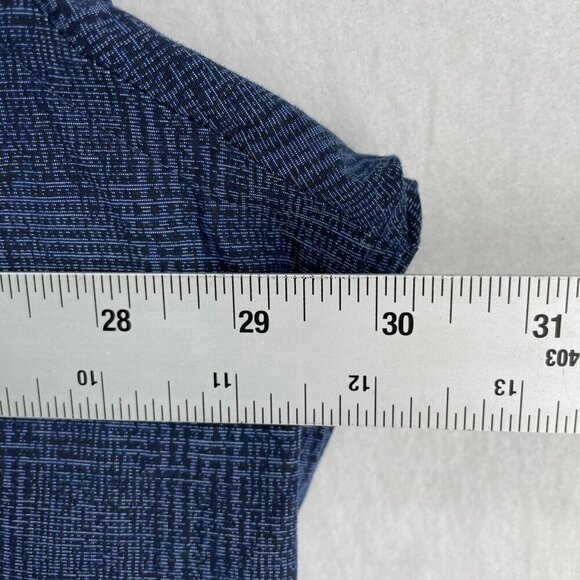 Michael Kors Button Up Shirt Mens 20 34/35 Blue Airsoft Stretch Long Sleeve - Picture 4 of 11